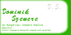 dominik szemere business card